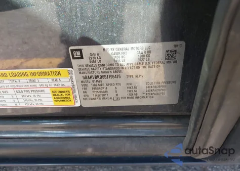 2014 Buick Enclave Leather из США, поврежденный, VIN 5GAKVBKD0EJ195476